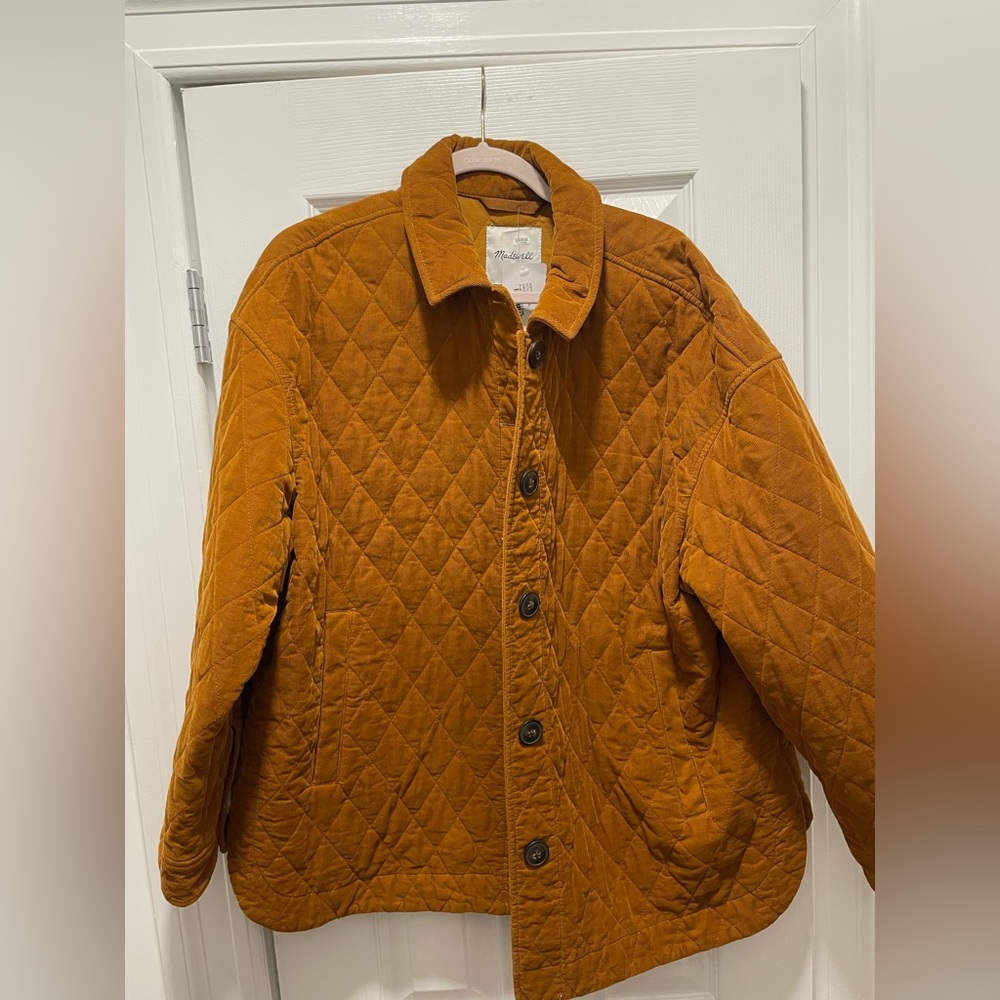 Madewell Quilted Burnt Orange Jacket